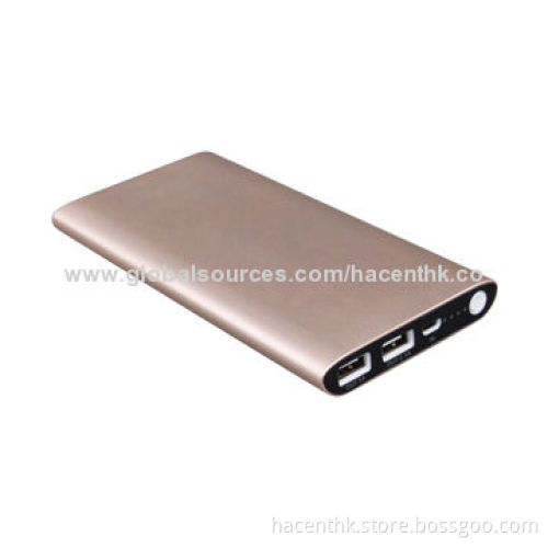 Dual USB metal case power bank, 10000mAh, for Amazon